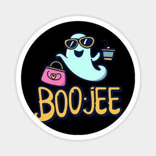 Cute And Funny Ghost Halloween Boujee Boo-Jee Design Magnet